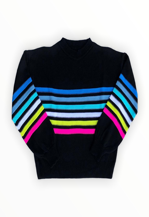 Blusa Tricot Arco-Íris Verde Lima