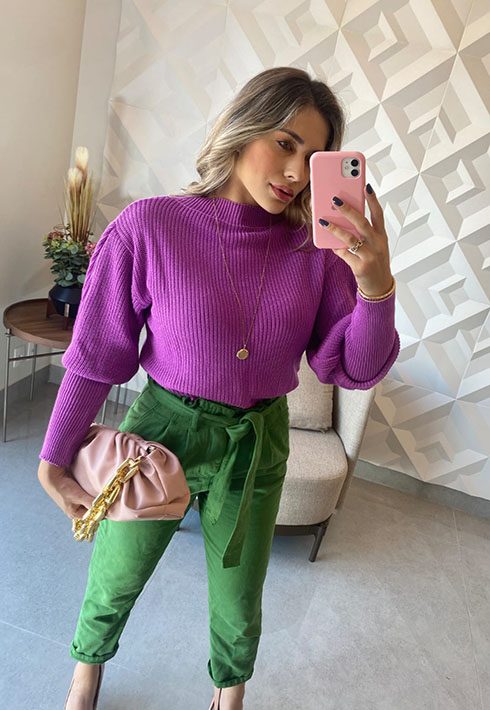 Blusa Tricot Rafaela Fúcsia