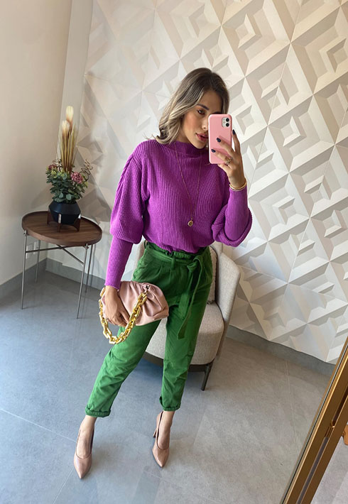 Blusa Tricot Rafaela Fúcsia