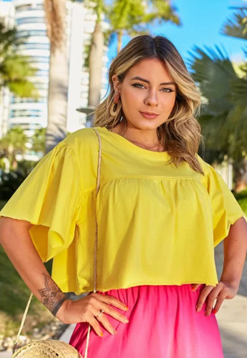 Cropped Bianca Amarelo