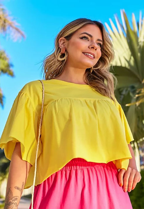 Cropped Bianca Amarelo