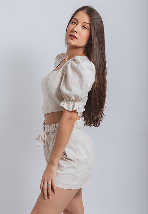 Short Linho Isadora Natural