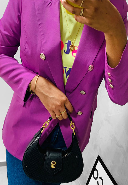 Blazer Botões Olivia Uva