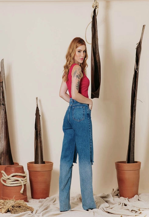 Calça Wide Leg Thassia Degradê 
