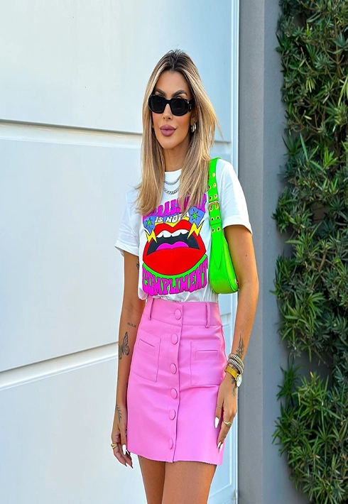 T-shirt Boca Style Off White