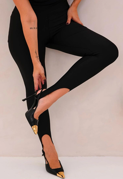 Calça Legging de Pezinho Suplex Preta