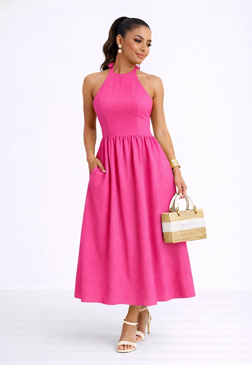 Vestido Frente Única Leona Pink