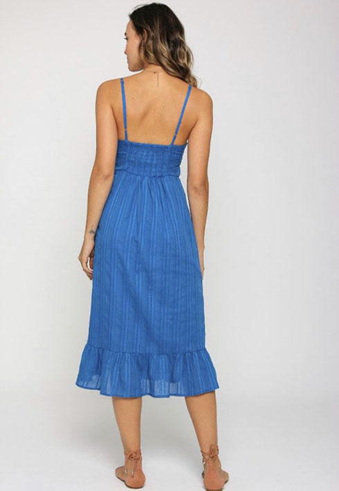 Vestido Midi Alça Pietra Azul