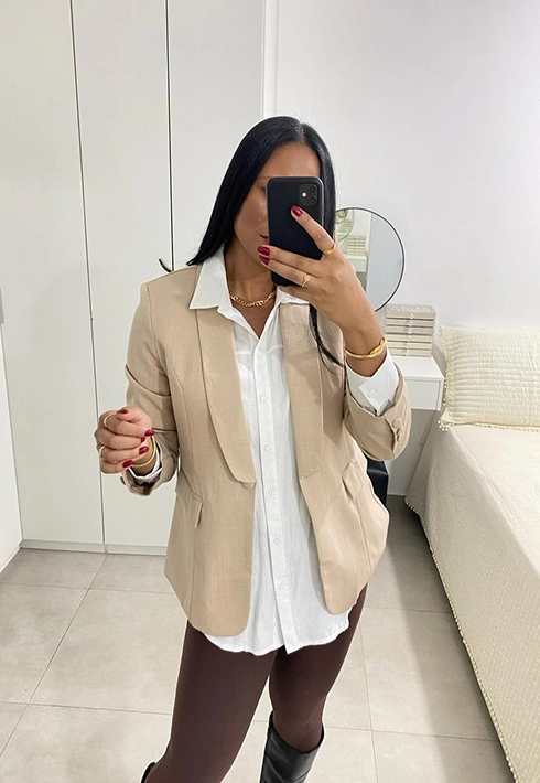 Blazer Over Paola Bege