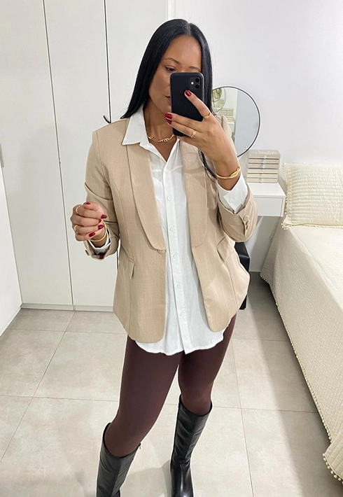 Blazer Over Paola Bege