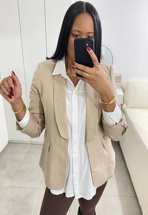 Blazer Over Paola Bege