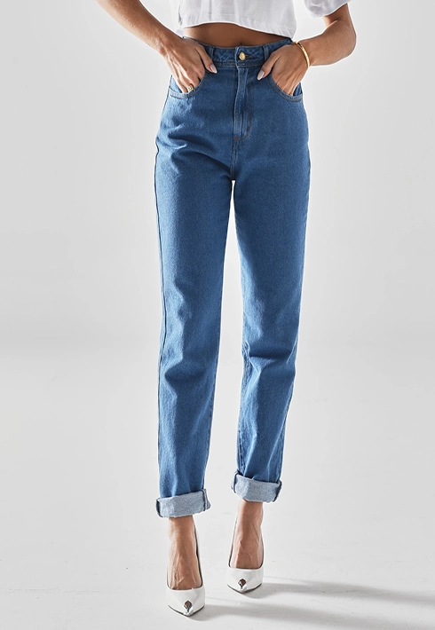 Calça Mom Jeans Anna Média Feminino