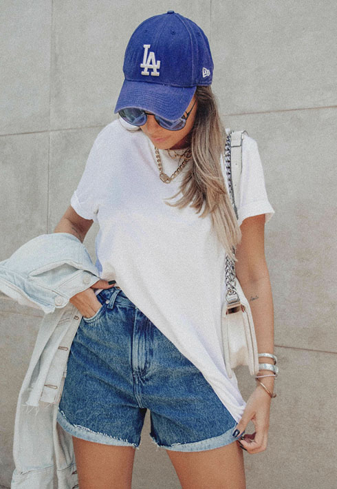 Short Mom Jeans Larissa Claro Feminino