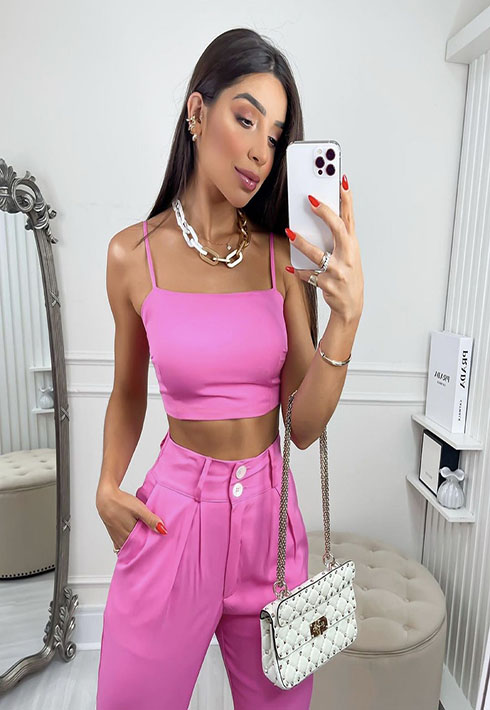 Cropped Lorena Rosa Feminino