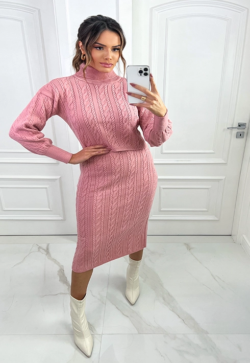 Conjunto Tricot Bela Rosa