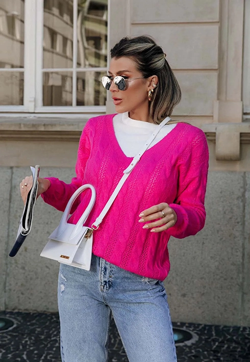 Blusa Tricot Madah Pink