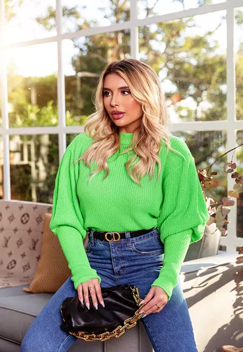 Blusa Tricot Rafaela Verde Neon