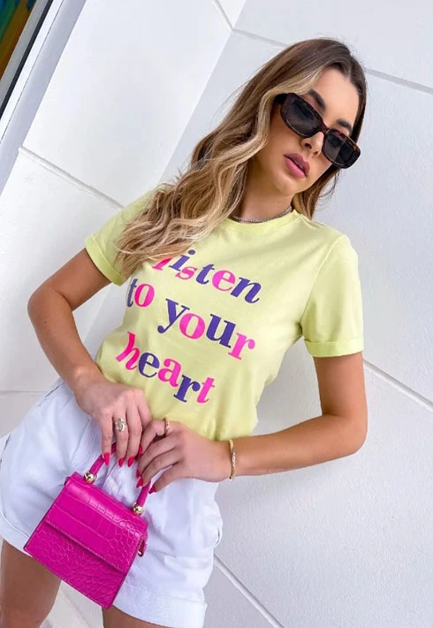 T-shirt Heart Verde Lima